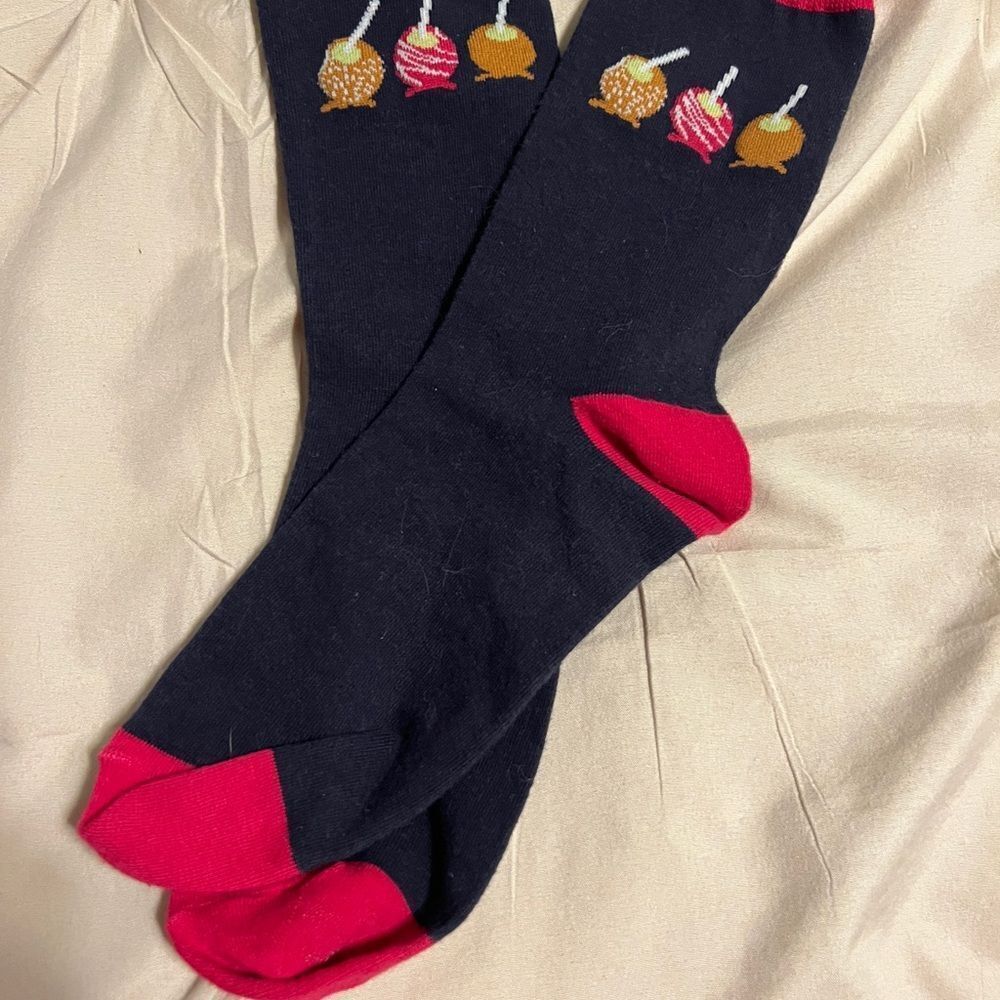 Talbots Black and Pink Candy Design Women's Socks